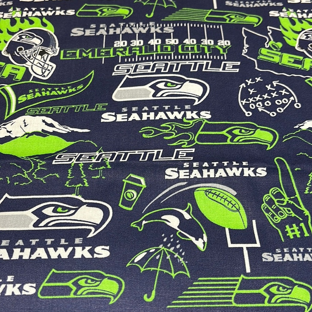 New cotton 5 Yds Seattle Seahawks 45” wide
